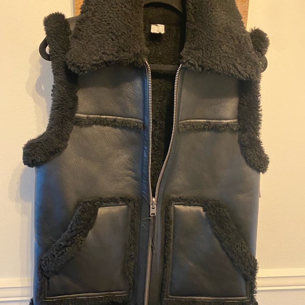 NWT Coach Leather Shearling Reversible Vest Sz S  $1,198 FIRM 😳 GOING GONE - Picture 2 of 8